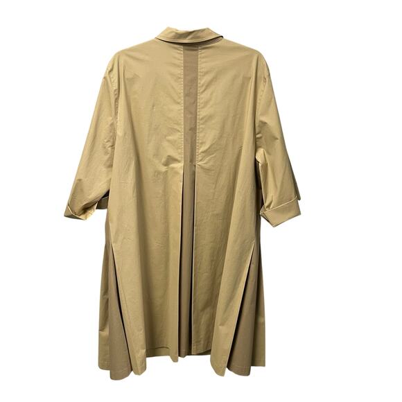 NWT Escada Button Up Cotton Blend Midi Shirt Dress Sand Dune Womens 46 / US 16 - Picture 7 of 12